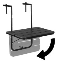 Závěsný stolek na balkon ARETTO - černý