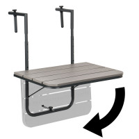 Závěsný stolek na balkon ARETTO - šedý