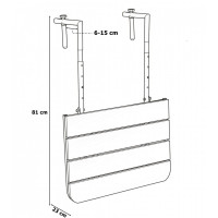 Závěsný stolek na balkon ARETTO - šedý