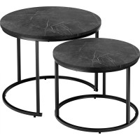 Konferenční stolek GALEN SMALL - grafitový mramor/černý