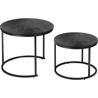 Konferenční stolek GALEN SMALL - grafitový mramor/černý