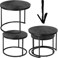 Konferenční stolek GALEN SMALL - grafitový mramor/černý