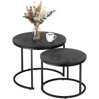 Konferenční stolek GALEN SMALL - grafitový mramor/černý