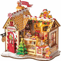 RoboTime 3D dřevěná skládačka Miniatura domečku Perníková chaloupka