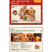 RoboTime 3D dřevěná skládačka Miniatura domečku Perníková chaloupka