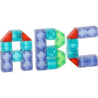 Svítící LED magnetická 3D stavebnice - 134 prvků