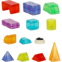 Svítící LED magnetická 3D stavebnice - 134 prvků