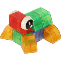 Svítící LED magnetická 3D stavebnice - 32 prvků