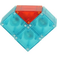 Svítící LED magnetická 3D stavebnice - 32 prvků