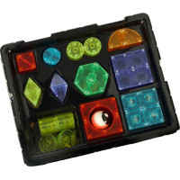 Svítící LED magnetická 3D stavebnice - 32 prvků