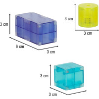 Svítící LED magnetická 3D stavebnice - 32 prvků