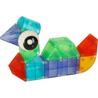 Svítící LED magnetická 3D stavebnice - 64 prvků