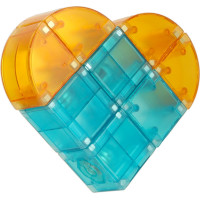 Svítící LED magnetická 3D stavebnice - 64 prvků