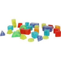 Svítící LED magnetická 3D stavebnice - 64 prvků