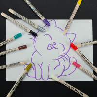 Akrylové voděodolné DIY popisovače - 12 ks