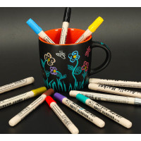 Akrylové voděodolné DIY popisovače - 12 ks