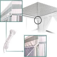 Zahradní altán s moskytiérou 3x3 m - bílý