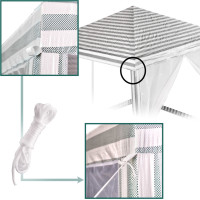 Zahradní altán s moskytiérou 3x3 m - bílý