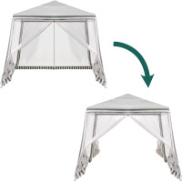 Zahradní altán s moskytiérou 3x3 m - bílý