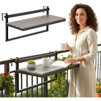 Závěsný stolek na balkon AGATTI BIS STONEWOOD - šedý