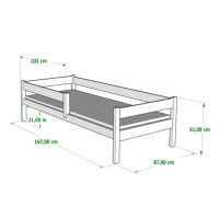 Dětská postel z masivu PAVLÍK 2 - 160x80 cm