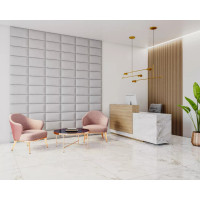 Čalouněný panel na zeď TRINITY - 45x25 cm, tyrkysový