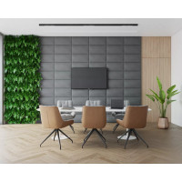 Čalouněný panel na zeď TRINITY - 45x25 cm, tyrkysový