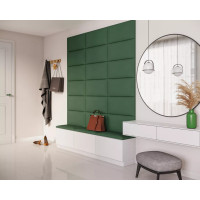 Čalouněný panel na zeď TRINITY - 45x25 cm, tyrkysový