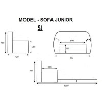 Dětská rozkládací JUNIOR pohovka Stavební stroje - šedá