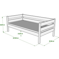 Dětská postel z masivu KARAS 2 - 160x80 cm