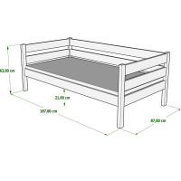 Dětská postel z masivu KARAS 2 - 180x80 cm