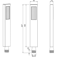 Sapho Ruční sprcha, 200mm, gun metal DO381