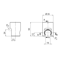Sapho Držák sprchy kulatý, pevný, zlato mat SD719