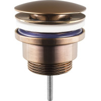 Sapho Umyvadlová výpust 5/4“, click-clack, velká zátka, 10-55mm, měď mat CV1002PG