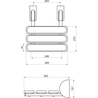 Ridder HANDICAP sklopné sedátko do sprchového koutu, 36x25cm, černá A140110