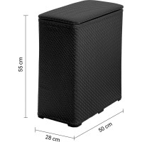 Gedy AMBROGIO koš na prádlo 50x55x28 cm, černá 203814