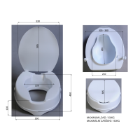 Ridder HANDICAP WC sedátko zvýšené 10cm, černá A0071010