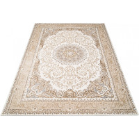 Kusový koberec HERA Ornament - krémový/hnědý