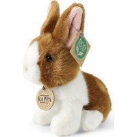 Rappa Plyšový králík bílo-hnědý sedící 16 cm ECO-FRIENDLY