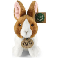 Rappa Plyšový králík bílo-hnědý sedící 16 cm ECO-FRIENDLY
