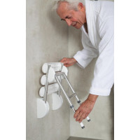 Ridder HANDICAP sklopné sedátko do sprchového koutu, 36x25cm, černá A140110