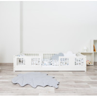 Dětská Montessori postel z masivu borovice LUNA - 200x90 cm