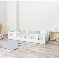 Dětská Montessori postel z masivu borovice LUNA - 190x90 cm