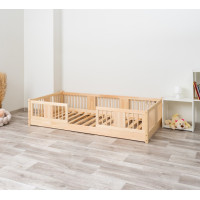 Dětská Montessori postel z masivu borovice LUNA - 200x90 cm
