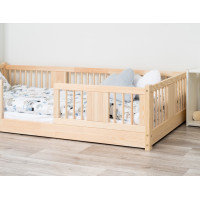 Dětská Montessori postel z masivu borovice LUNA - 180x80 cm