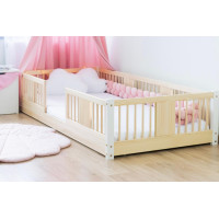 Dětská Montessori postel z masivu borovice LUNA - 200x90 cm