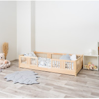 Dětská Montessori postel z masivu borovice LUNA - 160x80 cm