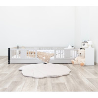 Dětská Montessori postel z masivu borovice LUNA - 180x80 cm