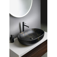 Sapho CALEO keramické umyvadlo na desku, 60x42cm, portoro mramor CA590PT