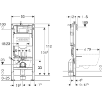 Geberit GEBERIT DUOFIX podomítková nádržka Sigma 12cm, pro montáž do sádrokartonu 111.925.00.6